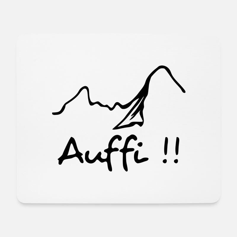 Auffi - Mousepad (Querformat) - Weiß