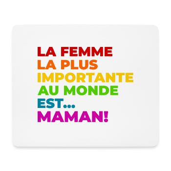 Maman - Tapis de souris (format paysage) - blanc - Devant