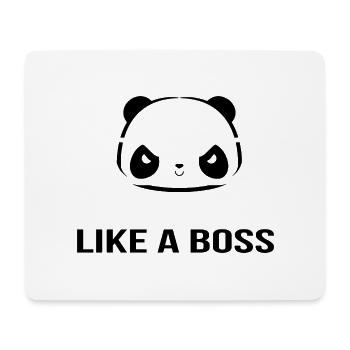 Comme un Boss Panda - Tapis de souris (format paysage) - blanc - Devant