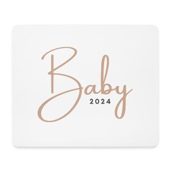 Baby 2024 - Mousepad (Querformat) - Weiß - Vorne
