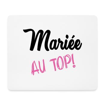 HOCHZEIT. HERZ. PAAR. ICH HABE GERADE GEHEIRATET. Junggesellinnenabschied - Mousepad (Querformat) - Weiß - Vorne