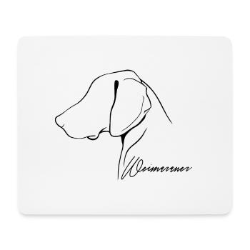 WEIMARANER Profil Chiens Chiens Chiens de chasse Wilsigns - Tapis de souris (format paysage) - blanc - Devant