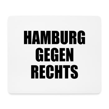 hamburg gegen rechts - Mousepad (Querformat) - Weiß - Vorne