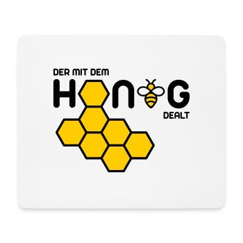 Der mit dem Honig dealt - Mousepad (Querformat) - Weiß - Vorne