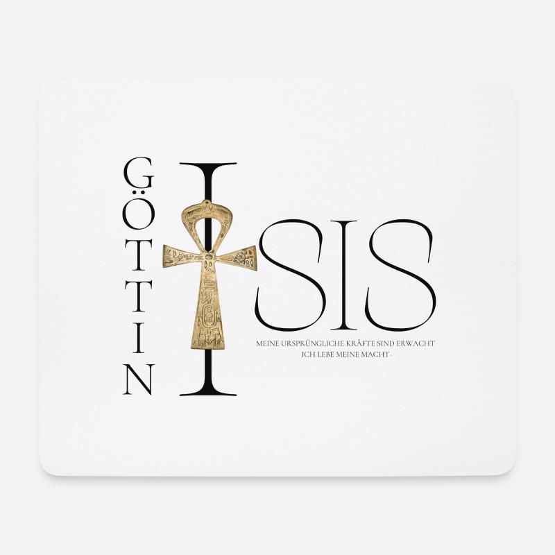 Göttin Isis Strahlende Göttin M K Eyelneiri Design - Mousepad (Querformat) - Weiß