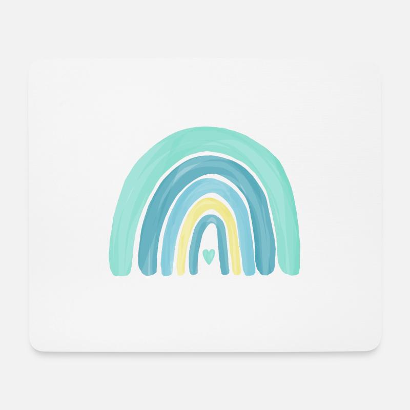 Bunter Regenbogen - Mousepad (Querformat) - Weiß