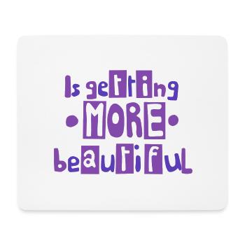 wird schöner - Mousepad (Querformat) - Weiß - Vorne