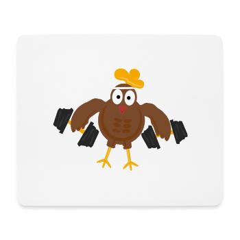 poulet drôle de gym - Tapis de souris (format paysage) - blanc - Devant