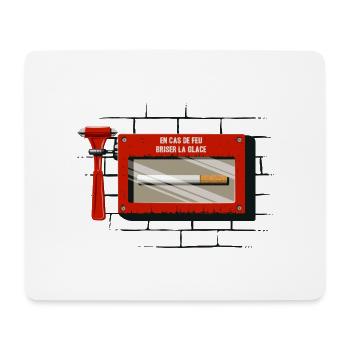 Emergency cigarette box - Mouse Pad (horizontal) - white - Front