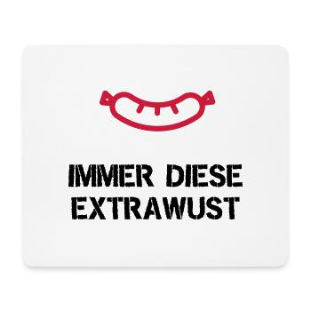 Immer diese Extrawurst - Mousepad (Querformat) - Weiß - Vorne