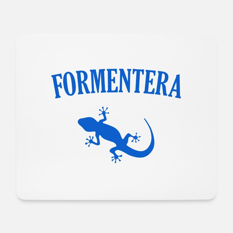 Formentera Lizard Logo - Mouse Pad (horizontal) - white