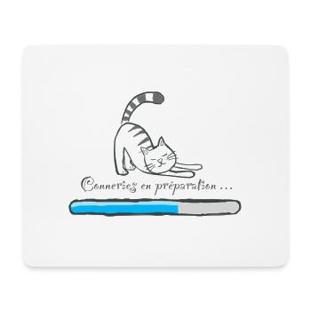 Conneries en préparation - Tapis de souris (format paysage) - blanc - Devant