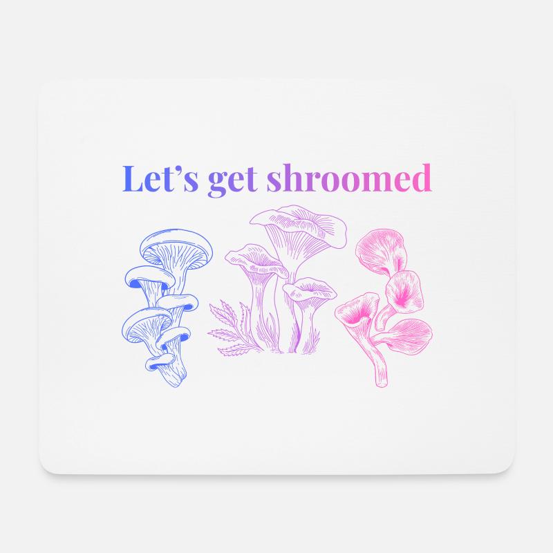 Neon Mushroom Gradient Botanical T-Shirt - Mouse Pad (horizontal) - white
