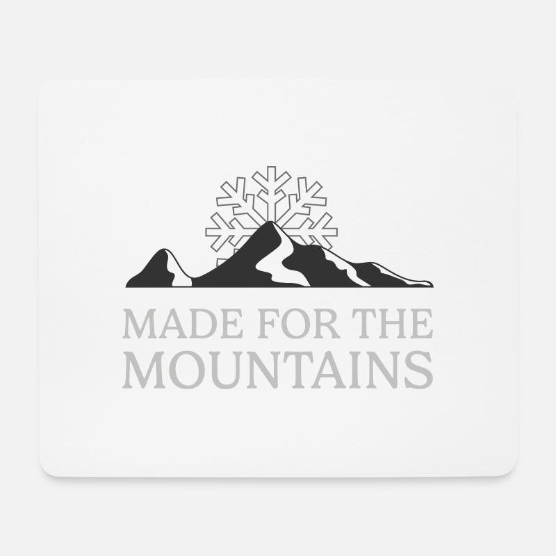 Gemacht für die Berge - Mousepad (Querformat) - Weiß