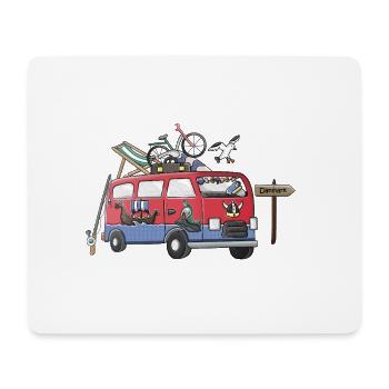 Dänemark Camper Motiv Vanlife Camping Urlaub - Mousepad (Querformat) - Weiß - Vorne