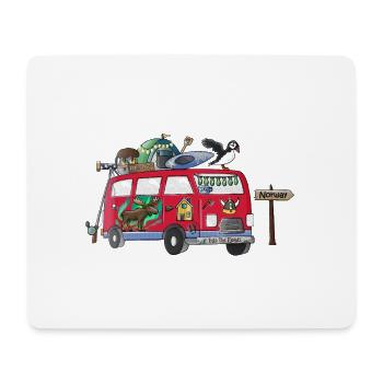 Norwegen Camper Motiv Vanlife Camping Urlaub - Mousepad (Querformat) - Weiß - Vorne