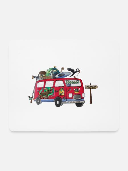 Norwegen Camper Wohnmobil - Mousepad (Querformat) - Weiß