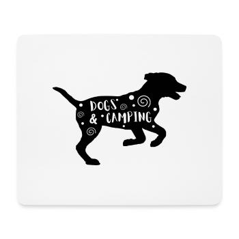 Hunde & Camping - Mousepad (Querformat) - Weiß - Vorne
