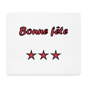 BONNE FÊTE MAMAN. MAMAN. FÊTE DES MÈRES. JE T'AIME - Tapis de souris (format paysage) - blanc - Devant