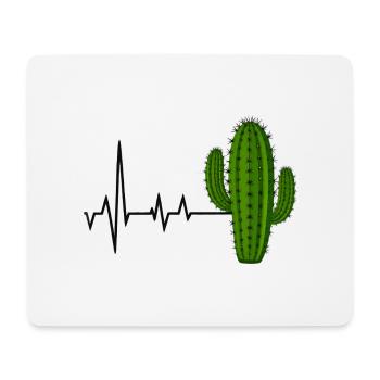 Heartbeat Cactus Design - Mouse Pad (horizontal) - white - Front