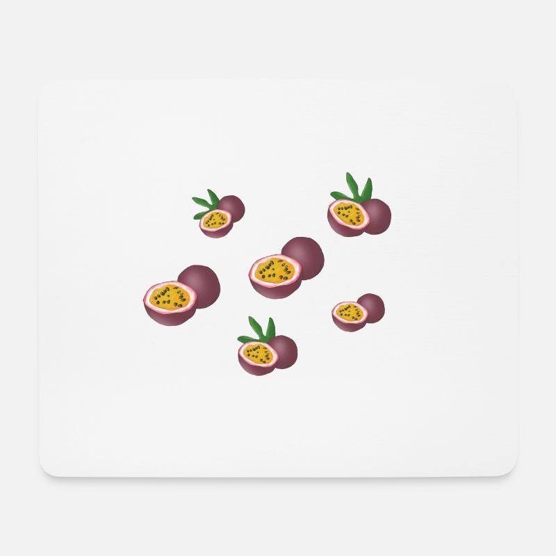 Maracuja Muster - Mousepad (Querformat) - Weiß