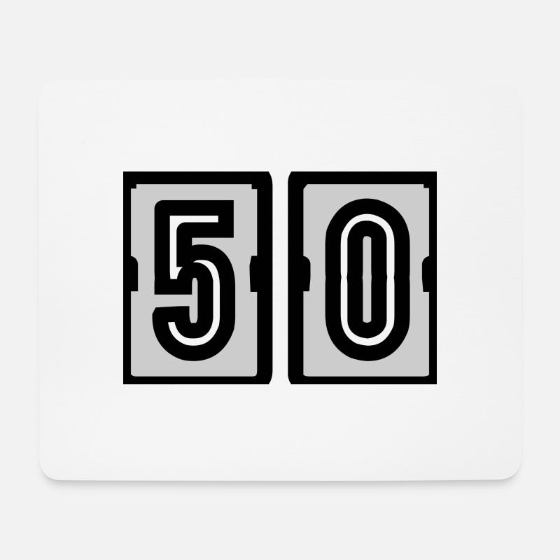 50. 50. GEBURTSTAG. GEBURTSTAG 50 JAHRE. 50 - Mousepad (Querformat) - Weiß