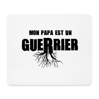 Papa Guerrier, cadeau fête des pères, anniversaire - Tapis de souris (format paysage) - blanc - Devant