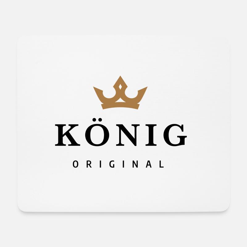 König - Mousepad (Querformat) - Weiß