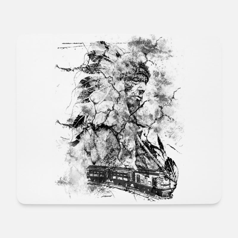 Amarican India Indians - Mouse Pad (horizontal) - white