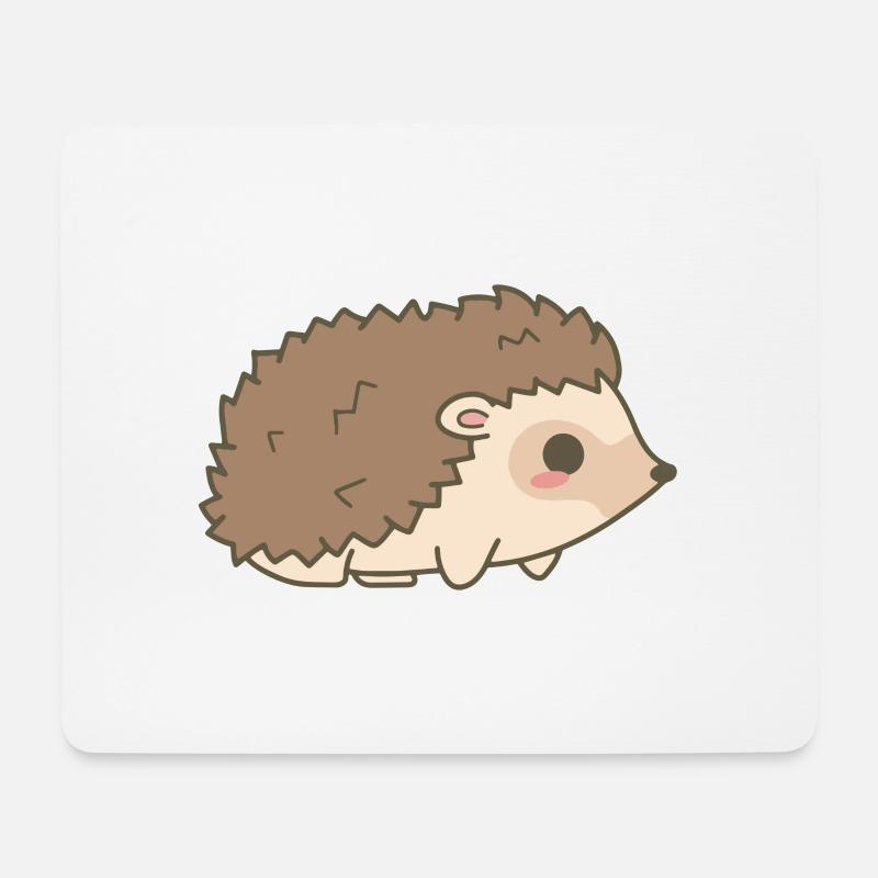 Igel - Mousepad (Querformat) - Weiß