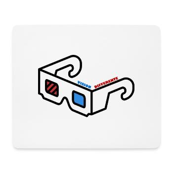 Vision Différente Abstract Logo Lunette 3D - Tapis de souris (format paysage) - blanc - Devant