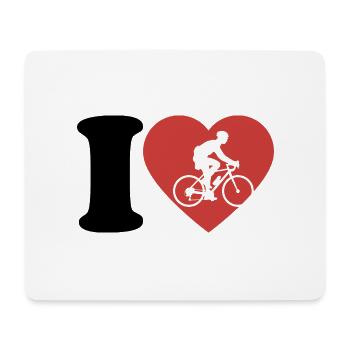 I Love Bicycle - Heart - Hobby - Mouse Pad (horizontal) - white - Front