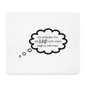 Welt Anschauung - Mousepad (Querformat) - Weiß - Vorne