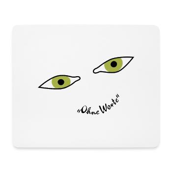 Ein lächelndes Gesicht das deine Sorgen vertreibt - Mousepad (Querformat) - Weiß - Vorne
