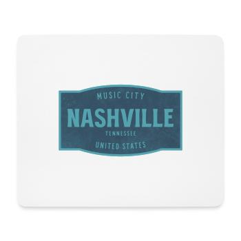 Nashville Vintage Schild Music City - Mousepad (Querformat) - Weiß - Vorne