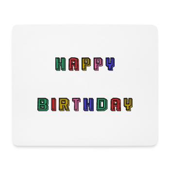HAPPY BIRTHDAY - Tapis de souris (format paysage) - blanc - Devant
