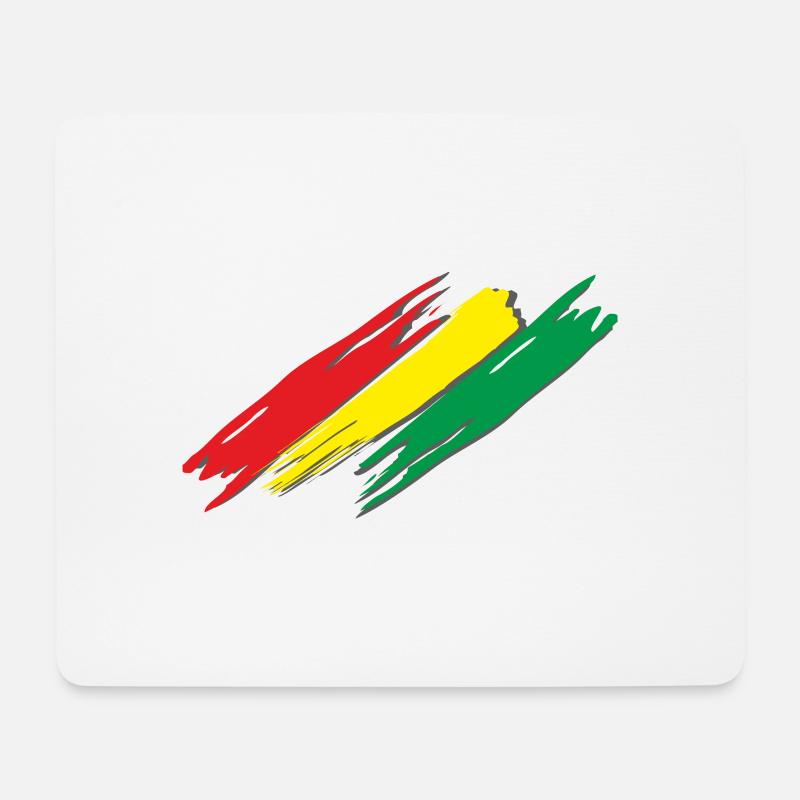 Farbbalken Rot-Gelb-Grün mit Schatten - Mousepad (Querformat) - Weiß
