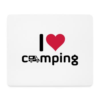 I love camping Wohnmobil - Mousepad (Querformat) - Weiß - Vorne