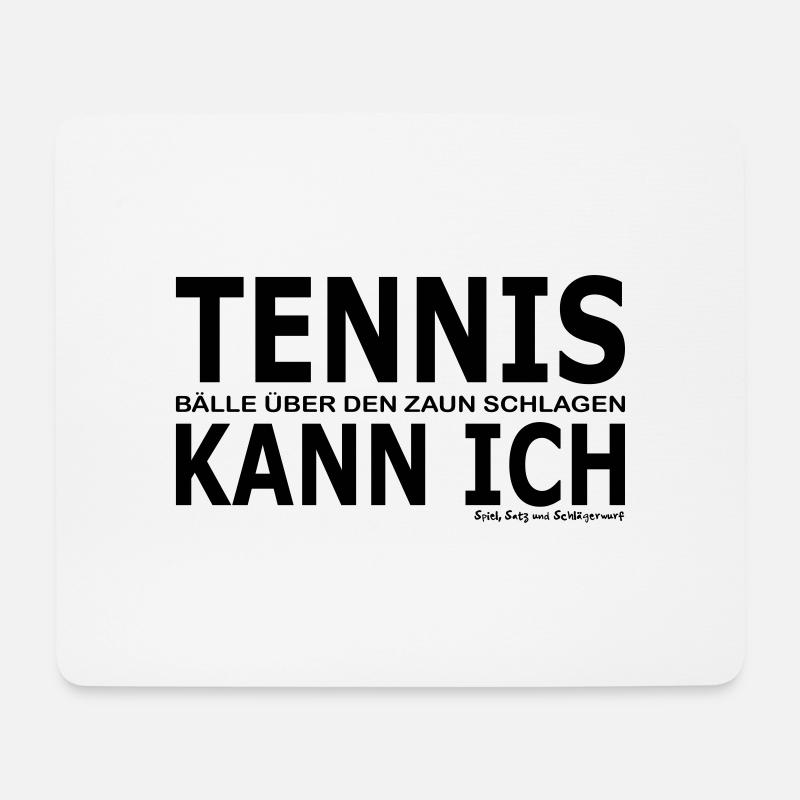 Tennis kann ich - Mousepad (Querformat) - Weiß
