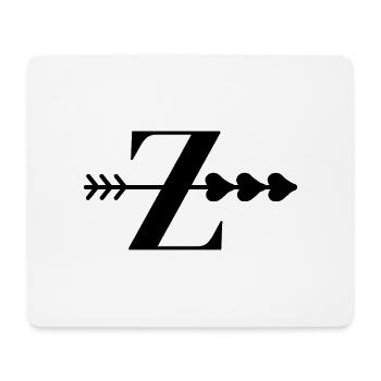 Buchstaben z, Pfeilherz - Mousepad (Querformat) - Weiß - Vorne