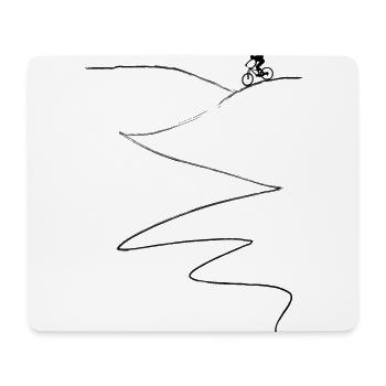 MTB Mountainbike Mountain Bike - Mousepad (Querformat) - Weiß - Vorne