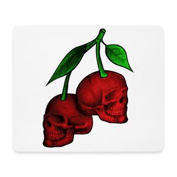 Cherry Skull Large - Mouse Pad (horizontal) - white - Front
