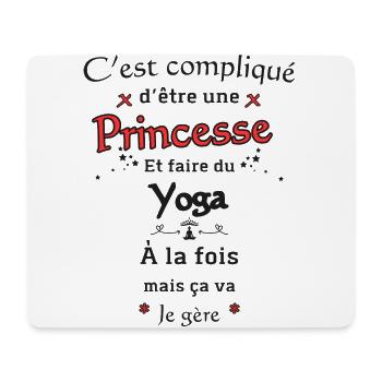 Princesse Et Yoga - Tapis de souris (format paysage) - blanc - Devant