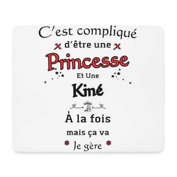 Princesse et kiné - Tapis de souris (format paysage) - blanc - Devant