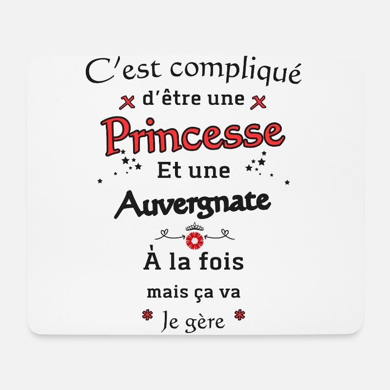 Princesse Auvergnate - Tapis de souris (format paysage) - blanc
