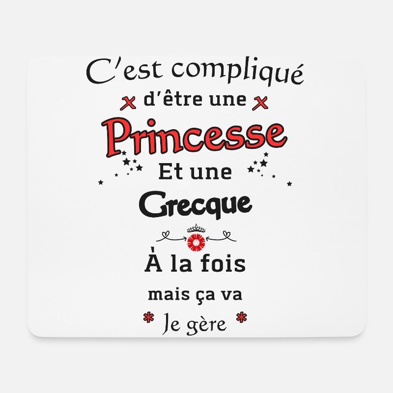 Griechische Prinzessin - Mousepad (Querformat) - Weiß