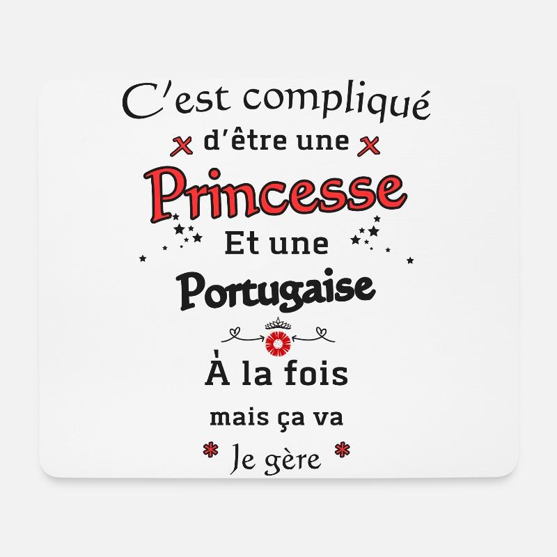 Portugiesische Prinzessin - Mousepad (Querformat) - Weiß