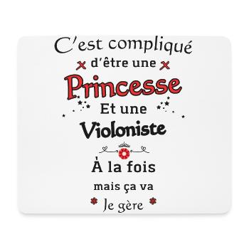 Princess Violinist - Mouse Pad (horizontal) - white - Front