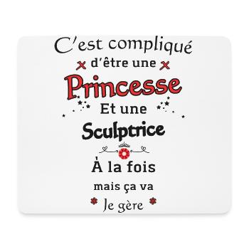 Prinzessin Bildhauerin - Mousepad (Querformat) - Weiß - Vorne