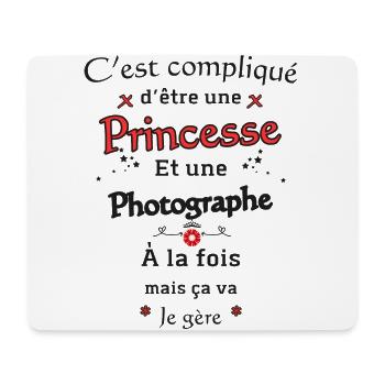 Prinzessin Fotografin - Mousepad (Querformat) - Weiß - Vorne